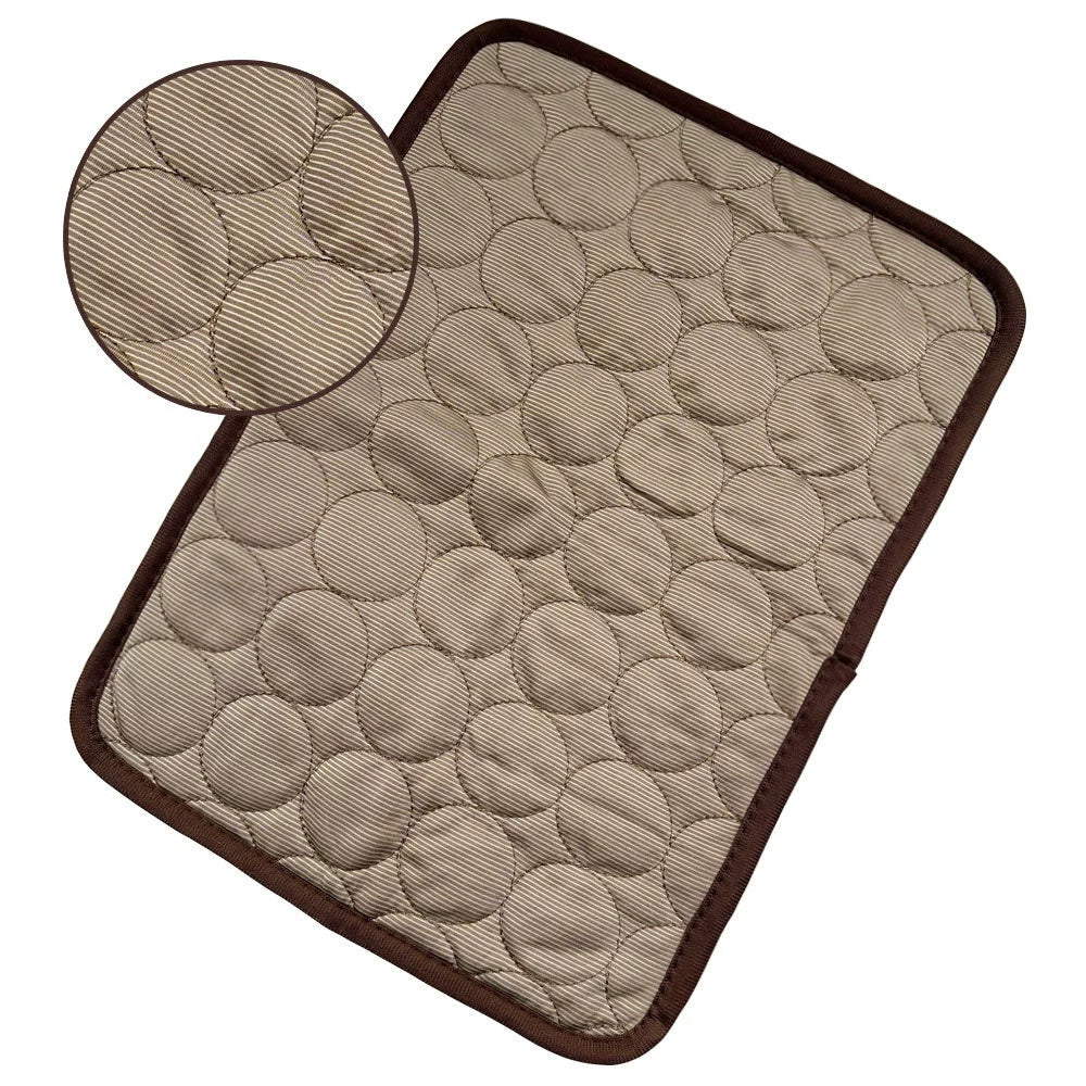 Cooling mat for dogs and cats with breathable ice silk fabric