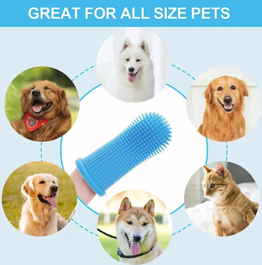 Relvya SmileSoft silicone finger toothbrush for dogs and cats