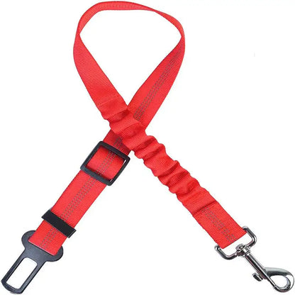 Red cross-style pet car seat tether