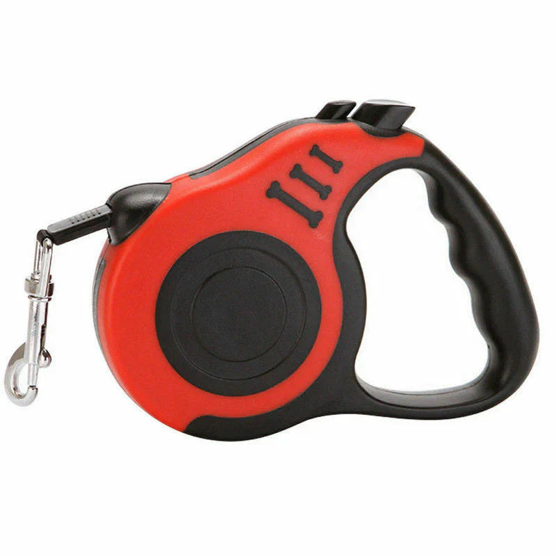 Red automatic retractable dog leash