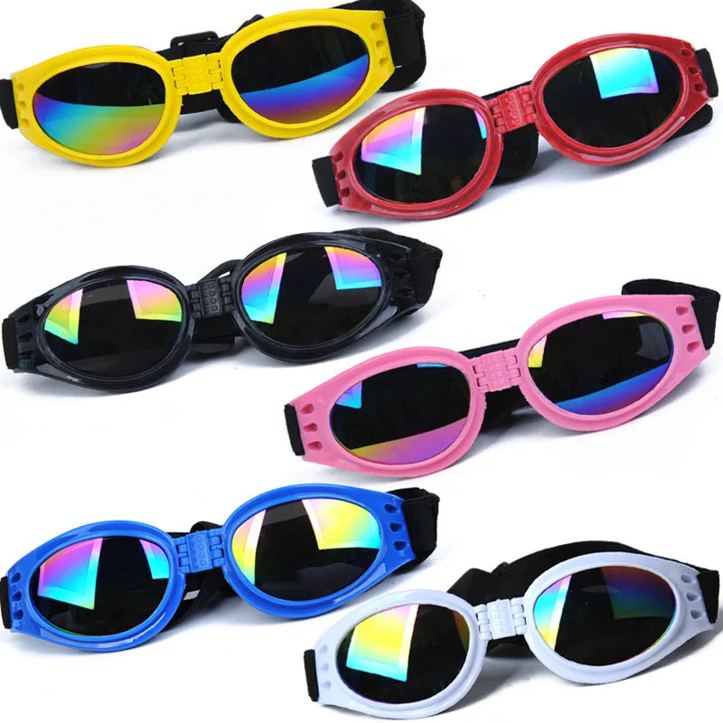 Pet goggles available in multiple colors and lens styles