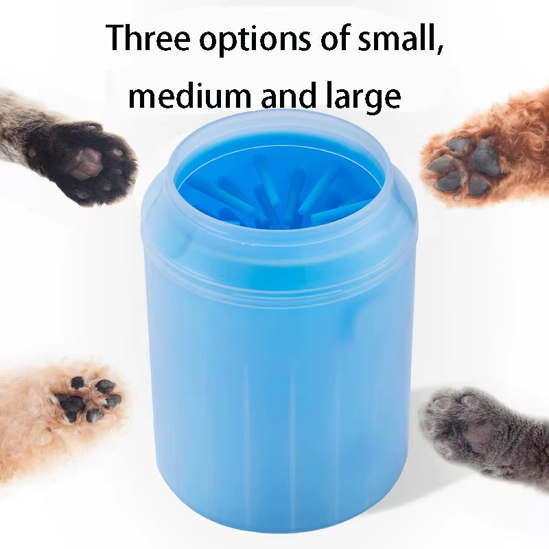 Paw cleaner cup size options for small medium and large dogs