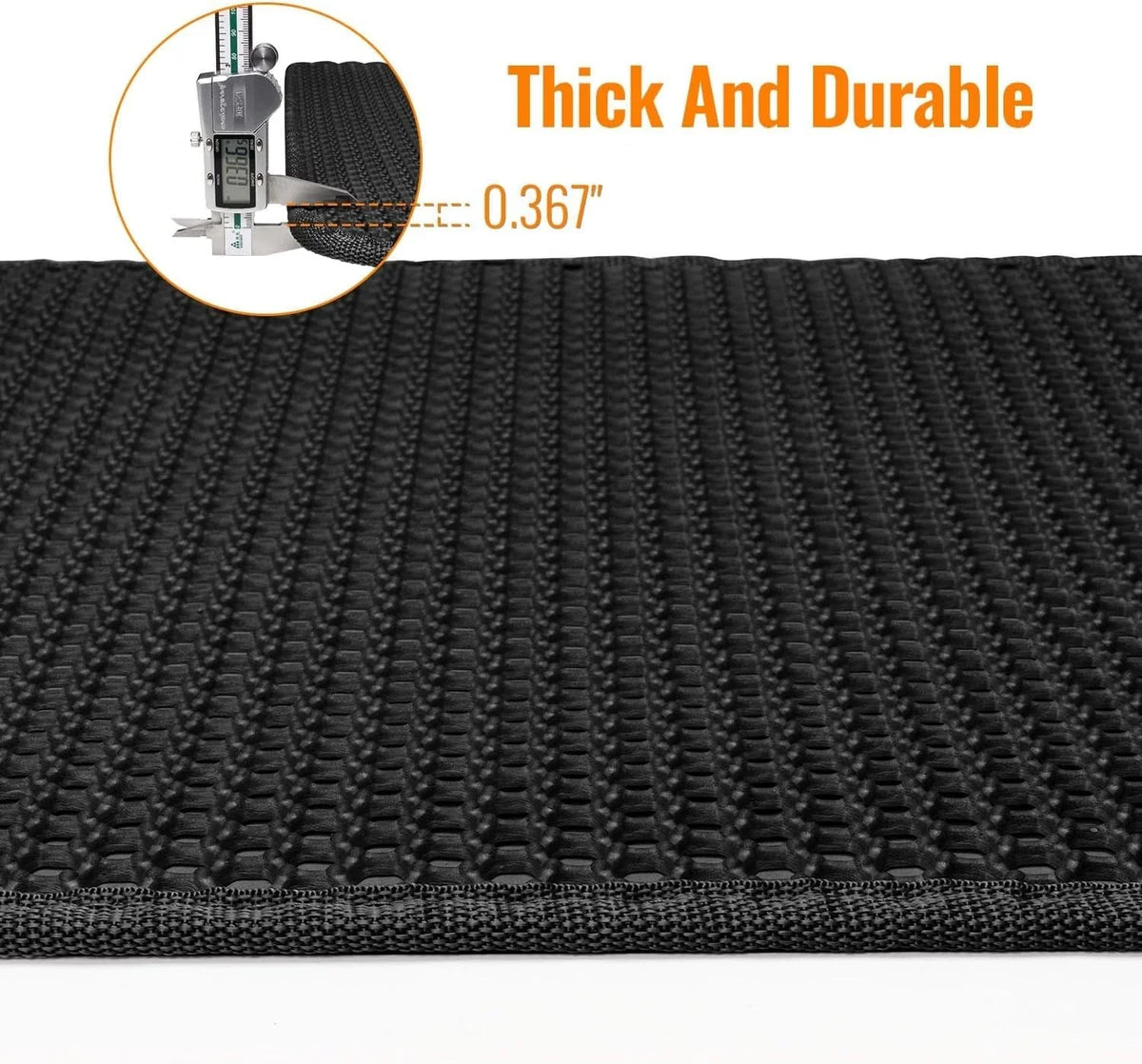 Thick durable cat litter mat with reinforced layered construction