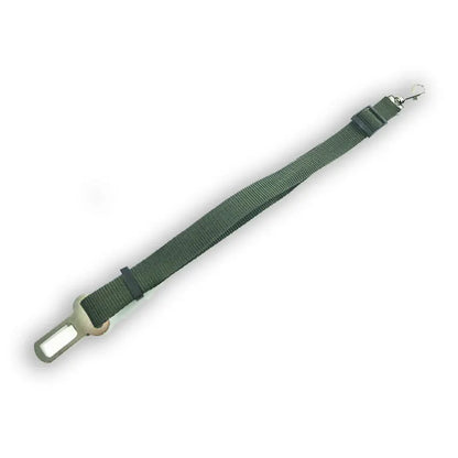 Dark green adjustable pet car seat belt