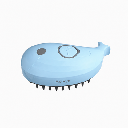 Blue pet grooming mist brush