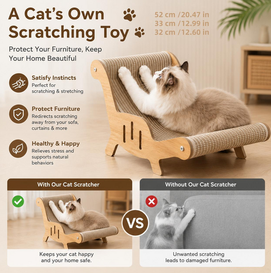 Relvya ScratchLounge™ Cat Chair