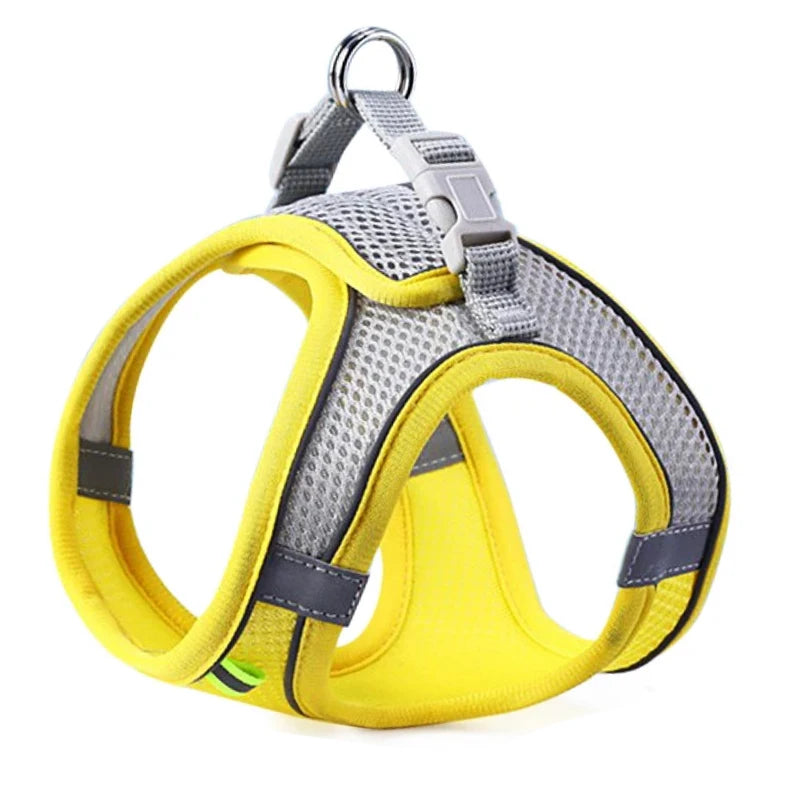 Yellow Relvya GlowFit reflective pet harness