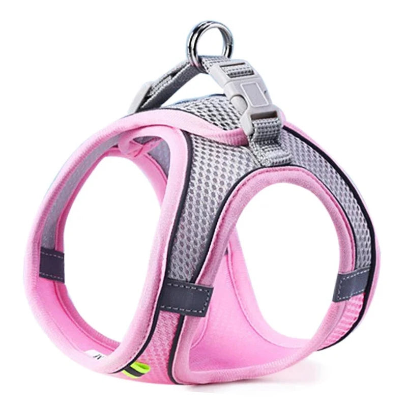 Pink Relvya GlowFit reflective pet harness