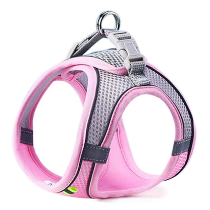 Pink Relvya GlowFit reflective pet harness