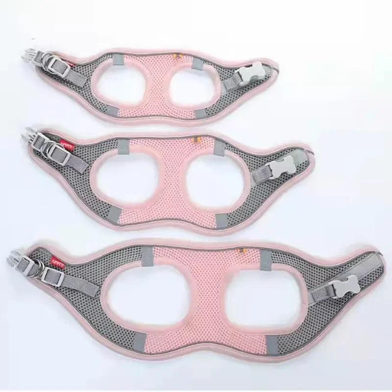 Adjustable reflective pet harness size options