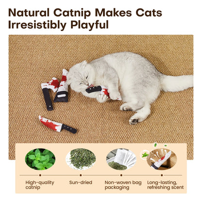 Natural catnip toys designed for interactive cat play