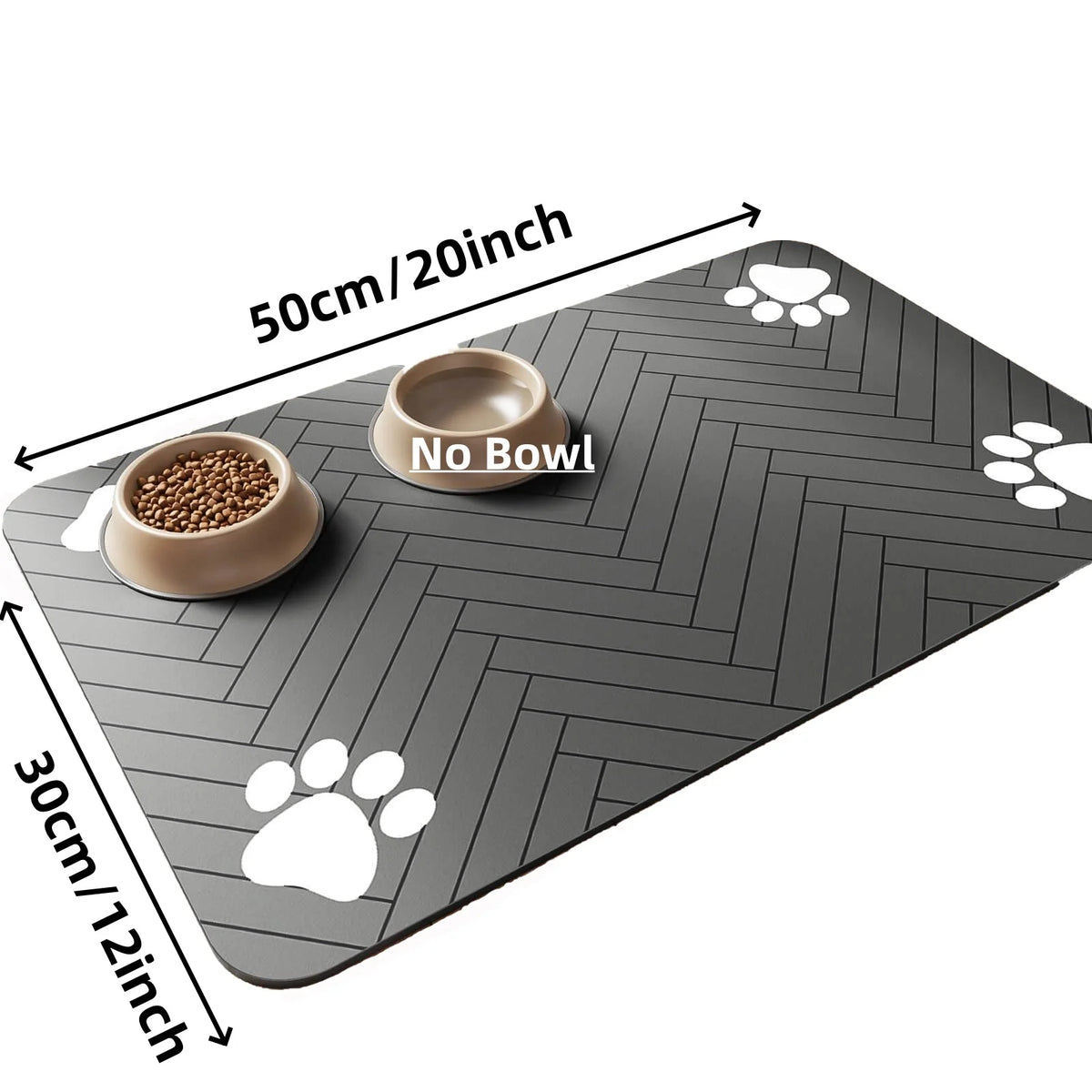 Relvya CleanPaws pet feeding mat 30x50 cm