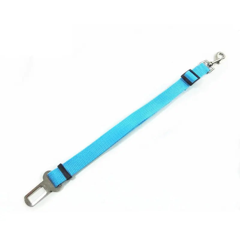 Light blue adjustable pet car seat belt