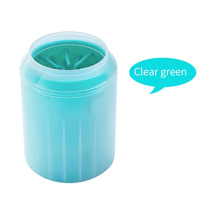 Clear green Relvya PawPure paw cleaner cup