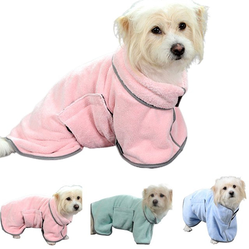 Pink Relvya DryWrap quick-dry pet bathrobe