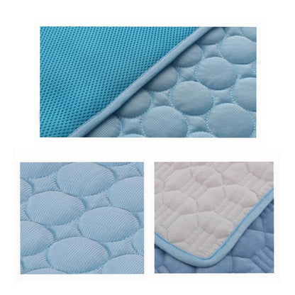 Close-up of the ChillNest cooling pad quilted fabric and stitching